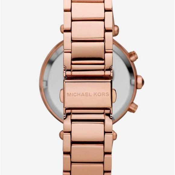 Michael Kors Rose Gold Crystal Parker Watch w Box main image 8